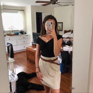 Vintage High Waisted Tan/Beige Skirt🌟